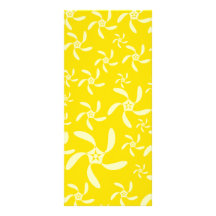 Summer Floral Design. Sunny Yellow. Full Colour Rack Card