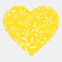 Summer Floral Design. Sunny Yellow. Sticker