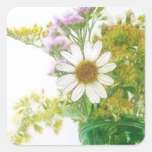 Summer Flowers Bouquet Stickers