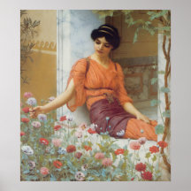 Summer Flowers by John William Godward Poster