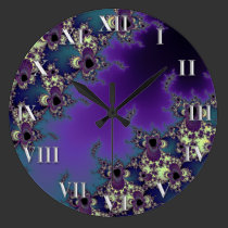 Summer Fractal Blues Collection Clock wall clocks