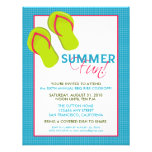 Summer Fun Picnic/BBQ Invitation (pink/aqua)