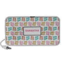 Summer fun pink flip flop sandal pattern custom speakers