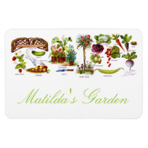 Summer Garden Botanicals Rectangle Magnets