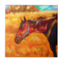Summer Heat - Horse Painting tiles