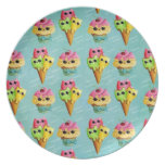 Summer Kitty Cats Madness Dinner Plates