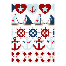 Summer Nautical Theme Anchors Sail Boats Helms Invites