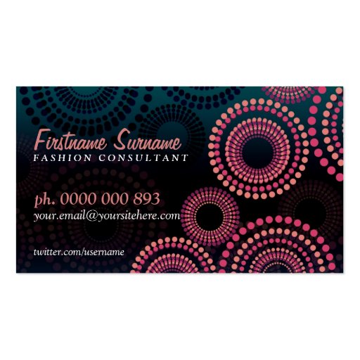 Summer Nights Fireworks Fashion Business Cards
