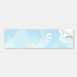 summer scene wedding doves light bumper stickers