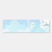 summer scene wedding doves light bumper stickers