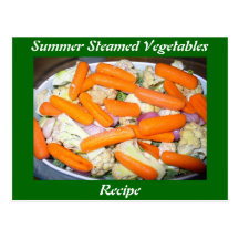 Summer Steamed Vegetables Recipe Post Card