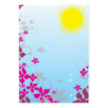 summer sunshine and fuschia flowers business card templates