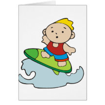 Summer Surfer Boy Greeting Card
