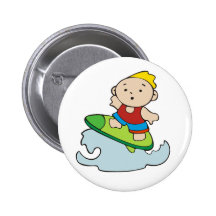 Summer Surfer Boy Pins