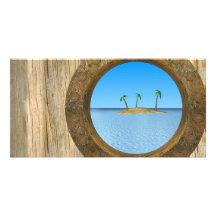 summer vacation at the sea customized photo card