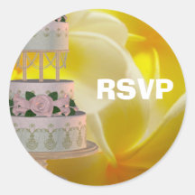 Summer Wedding Round Sticker