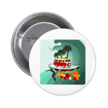 Summertime Surfing! Pinback Button
