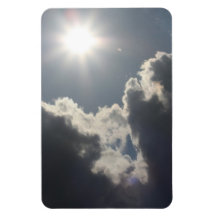 Sun and clouds rectangular magnets