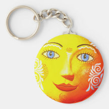 Sun Ceramic Key Chain