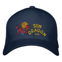 Sun Dragon Golf Embroidered Hat
