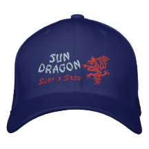Sun Dragon  Surf and Snow Embroidered Hats