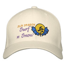 Sun Dragon  Surf and Snow Embroidered Hats