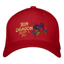 Sun Dragon Surf n ski Hat Embroidered Baseball Cap