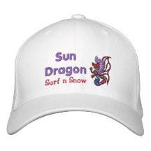 Sun Dragon Surf n snow Embroidered Hats