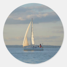 Sun In The Sails Round Sticker