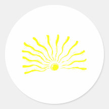 Sun Round Sticker
