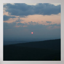 SUN SET ON SKYLINE DRIVE POSTER