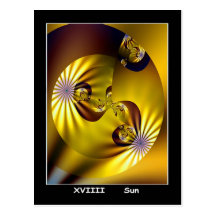 Sun Tarot Card Post Card