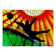 Sunburst and Net Soccer Goalie Cards