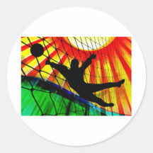 Sunburst and Net Soccer Goalie Stickers