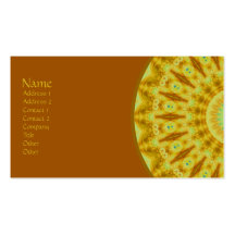 Sunburst Fractal Kaleidoscope Business Card Template