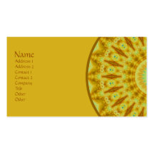 Sunburst Fractal Kaleidoscope Business Card