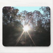 Sunburst Through The Trees. Mouse Pad