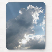 Sunbursts In Clouds Mouse Pads