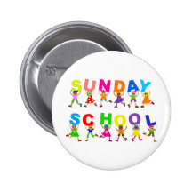Sunday School Pinback Button