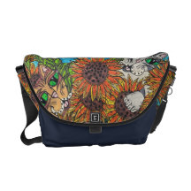Sunflower Cats Rickshaw messenger bag