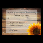 Sunflower Country RSVP card invitations