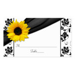 Sunflower Damask Floral Wedding Place Cards Business Cards