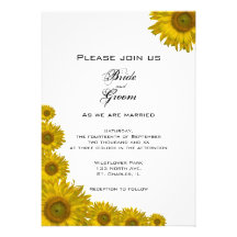 Sunflower Edge Wedding Invitation