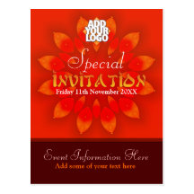 Sunflower Exotic Special Invitation Postcard