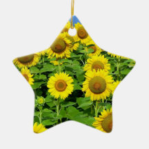 Sunflower Fields Christmas Ornament