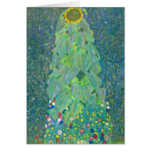 Sunflower, Gustav Klimt Vintage Floral Art Nouveau Cards