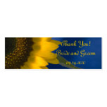 Sunflower on Blue Wedding Favour Tags Business Card