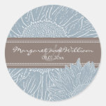 Sunflower Seal: Brown Round Sticker
