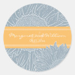 Sunflower Seal: Orange Stickers