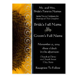 Sunflower Wedding Invitation Postcards
